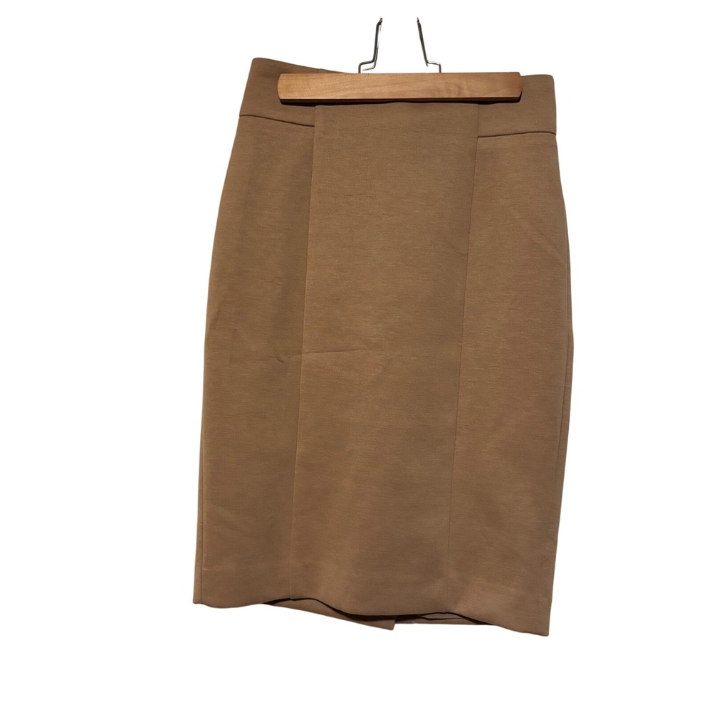Ann Taylor Petite Camel Tan High Waisted Lined Pencil Skirt Size 00P